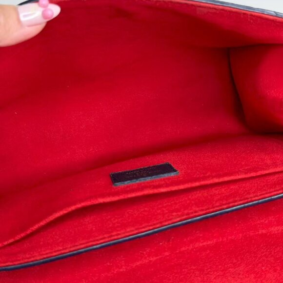 Louis Vuitton Empreinte Crossbody Bag Navy Blue with Red Trim & Gold Hardware - Picture 8 of 8